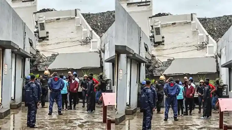 Building Collapses in Pune Amid Heavy Rain; Rescue Operation Underway