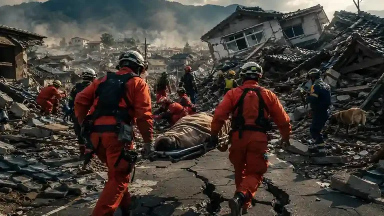 Japan Earthquake 2026  Race Against Time Search and Rescue Operations Underway After 7.1 Earthquake Strikes Japan's Kumamoto