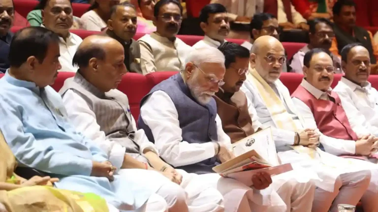 NDA Mangal Milan Meeting  PM Modi Chairs NDA 'Mangal Milan' Meet Ahead of Paper Leak Bill Debate