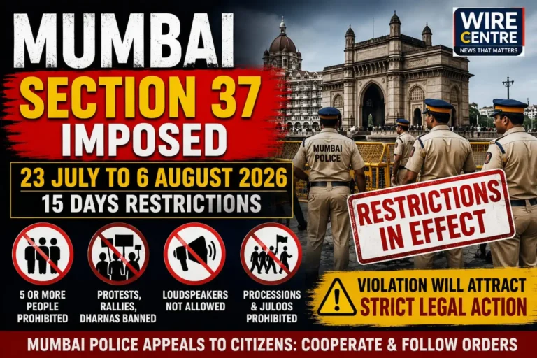 Mumbai Section 37 prohibitory order NEET protest restrictions