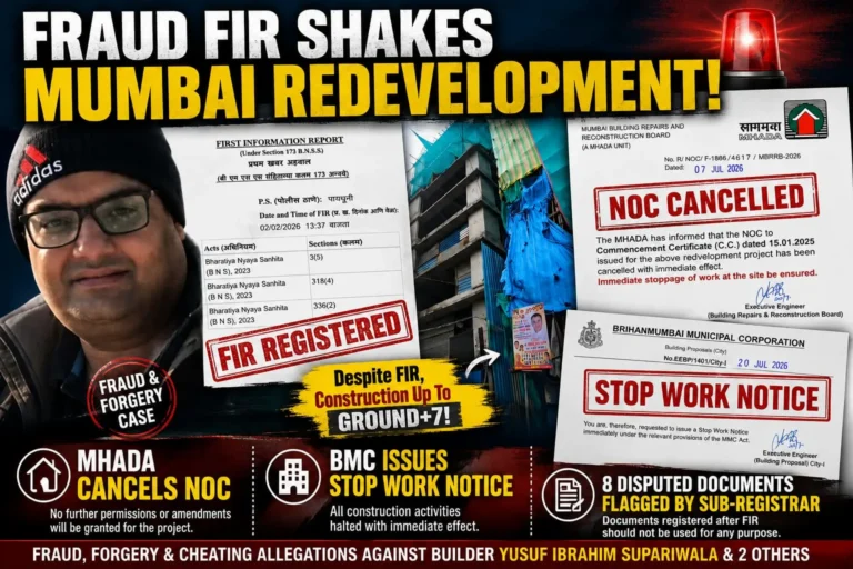 MHADA NOC cancelled Mumbai builder fraud