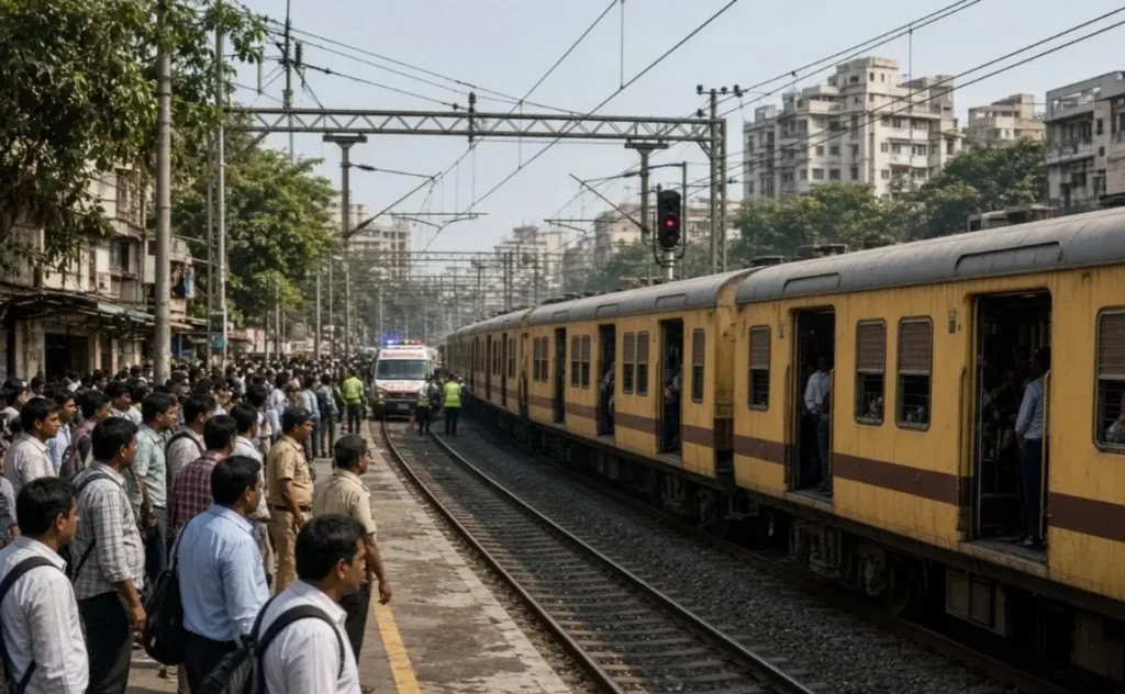 Central Railway Mumbai Local Services Disrupted - Commuter Dies After Jumping from Running Local Train Another Injured Near Thane