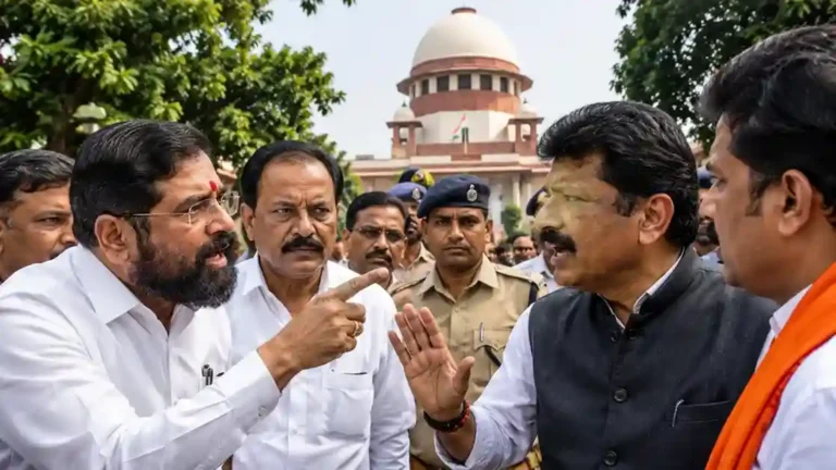 Shiv Sena Case - Dramatic Confrontation Between Shiv Sena Leaders Outside Supreme Court After Symbol Hearing