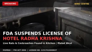 Hotel Radha Krishna FDA Suspension
