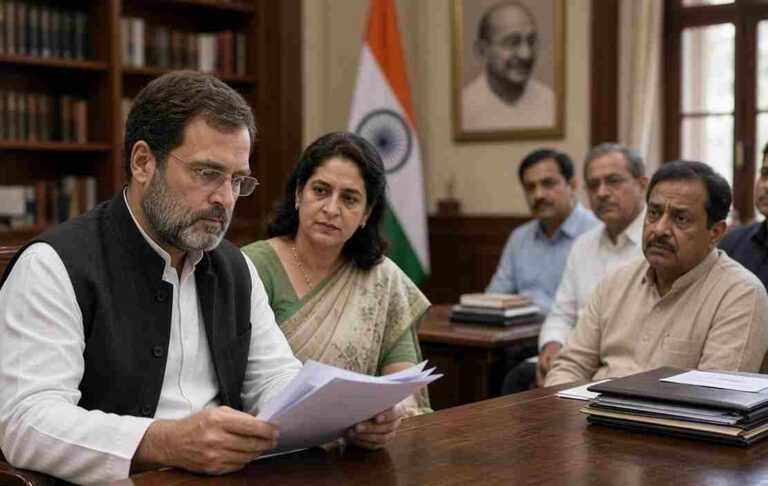 Congress AICC Organizational Reshuffle 2026 - Major Organizational Reshuffle Brewing in Congress Rahul and Priyanka Interview 130 Leaders, 50% AICC Secretaries Face Removal